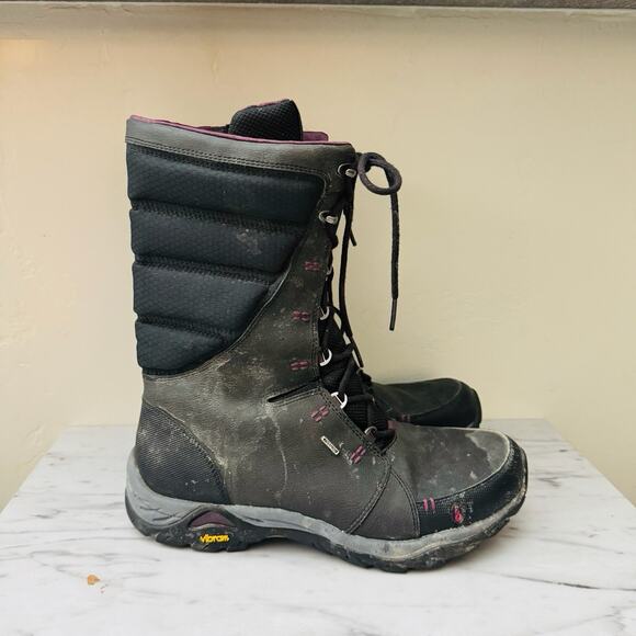 Ahnu Northridge Black Winter Lace Up Boots Women’s Size 10 - Picture 4 of 10
